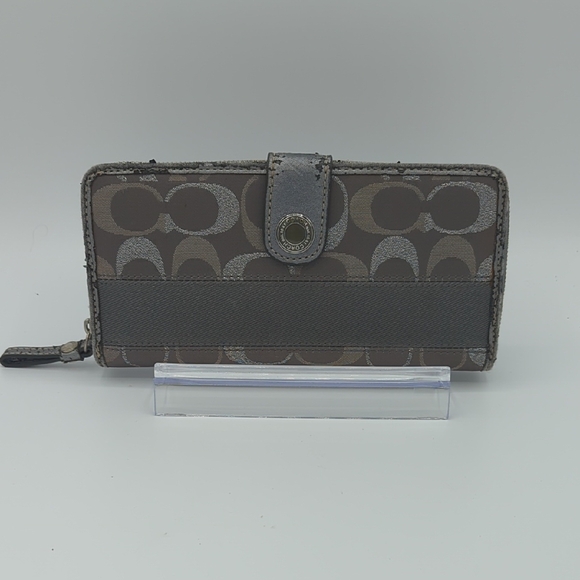Coach Handbags - Coach Silver Long Wallet